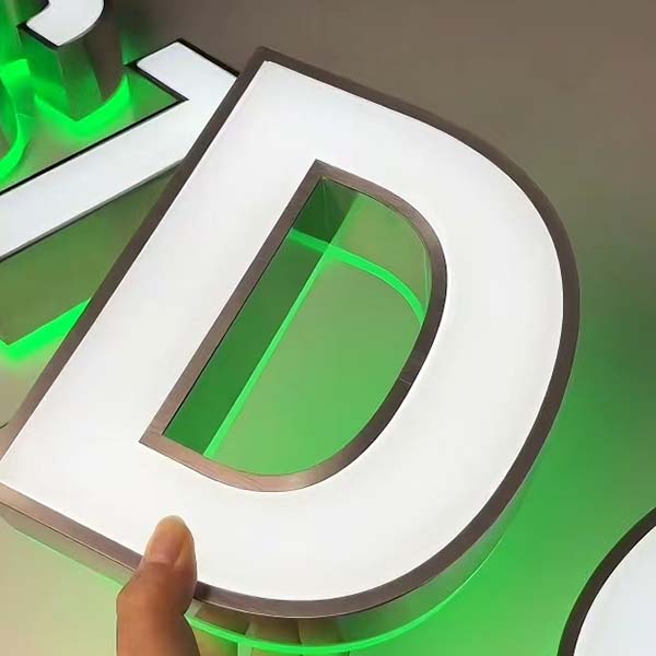 Premium 3d logo light design for commercial signs and business branding