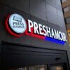 3d logo light installed as signs for business in a modern commercial space