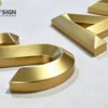 Gold color 3d sharp-bevel metal letters