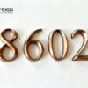 3D sharp-bevel metal numbers