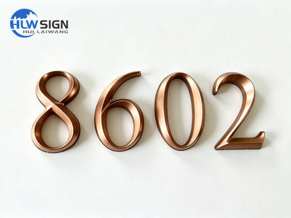 3D sharp-bevel metal numbers
