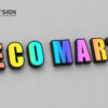 Multi-color changing dynamic effect rgb sign