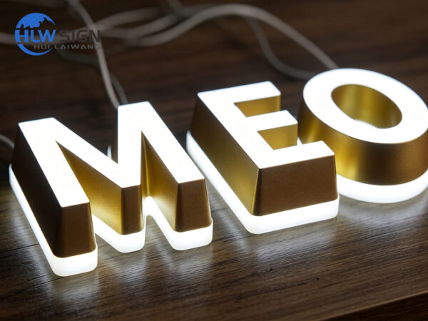 Dual-lit acrylic letters acrylic led sign