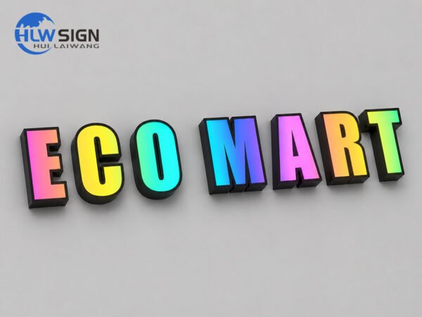 Multi-color changing dynamic effect rgb sign