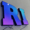 Customized LED logo and illuminated letters with LED lights for retail stores