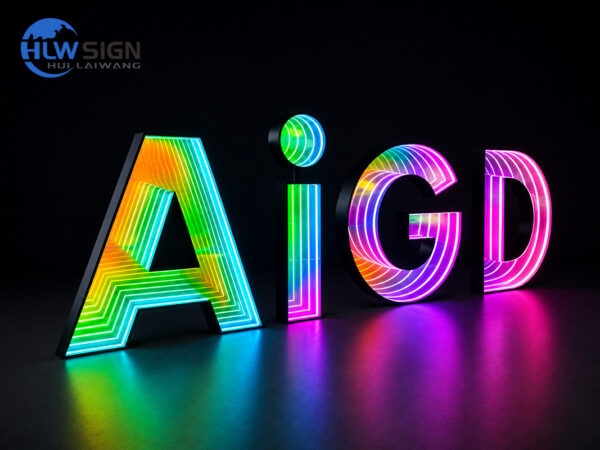 RGB LED strips Infinity mirror sign led letters for business