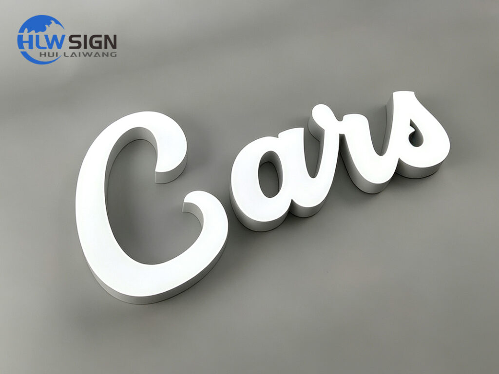 White color face-lit channel letters