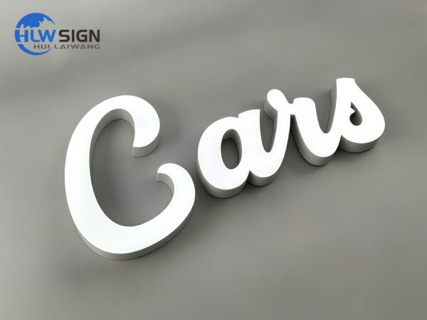 White color face-lit channel letters