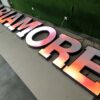 Stainless steel trim led multi color changing rgb sign