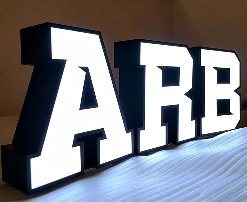 stainless steel trim led letters