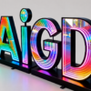 Infinity mirror freestanding lighted letters 4ft for party event