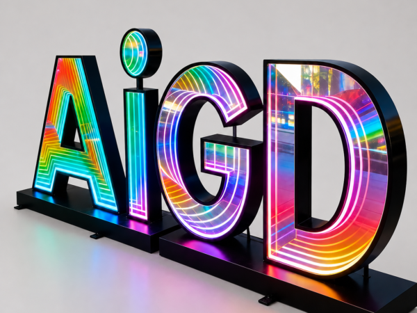 Infinity mirror freestanding lighted letters 4ft for party event