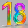 Neon Light infinity mirror marquee numbers 4ft