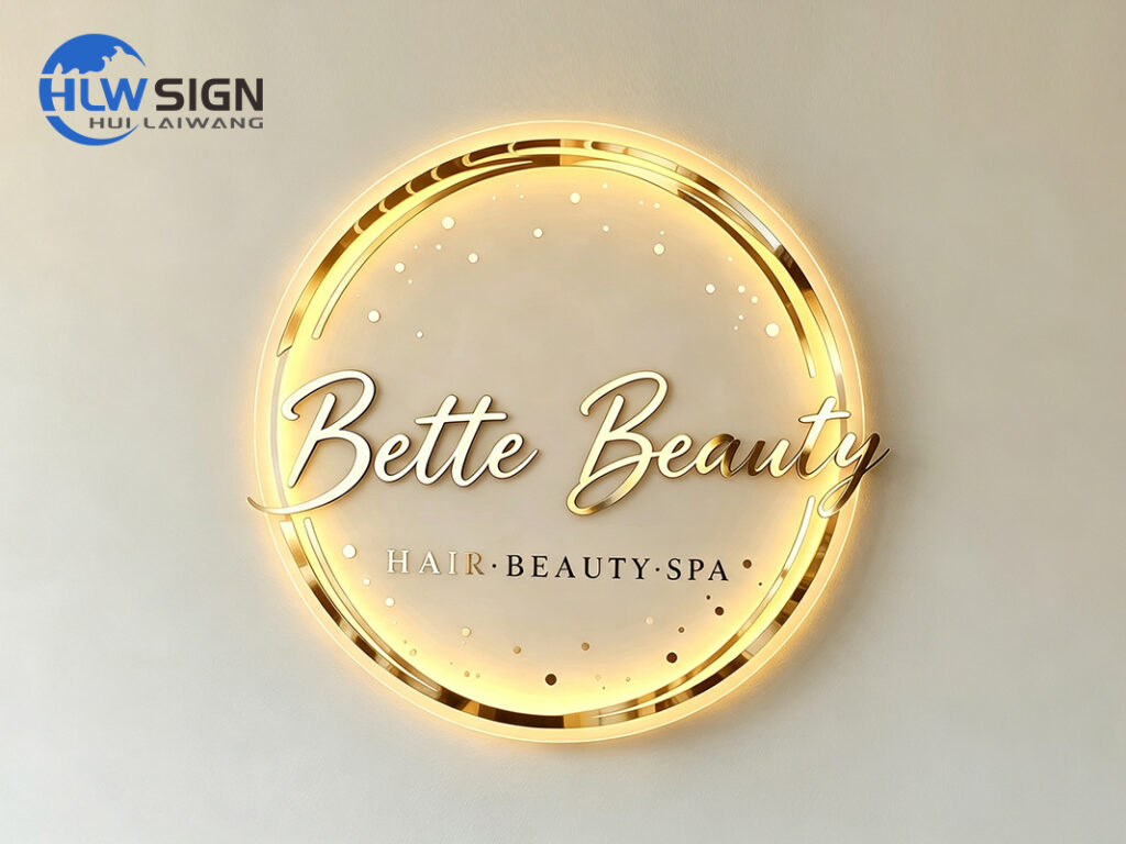 Cut-to shape acrylic shop sign wall mount sign