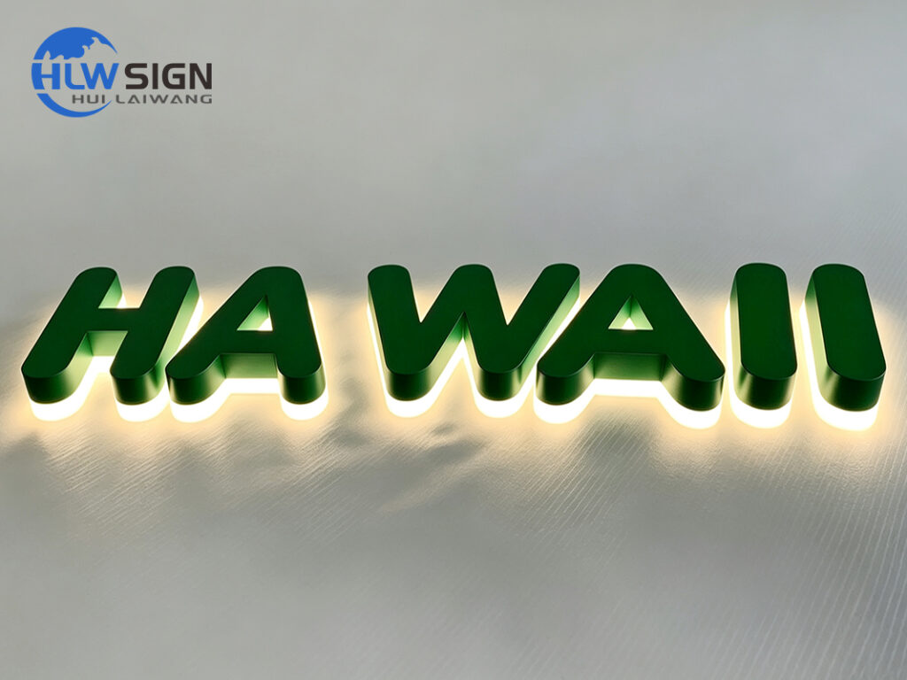 backlit sign