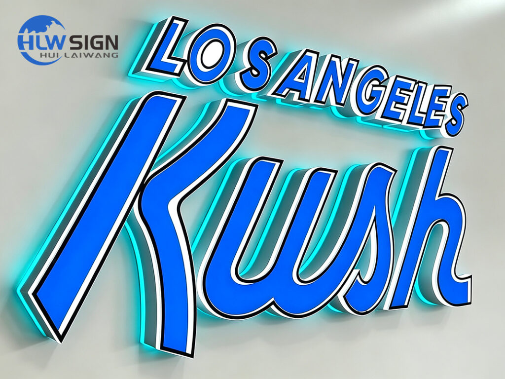 illuminated storefront sign