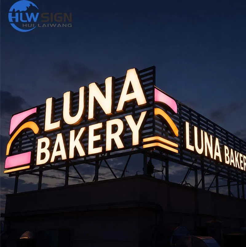 Installation solution led letters outdoor building sign outdoor weather-resistant led sign