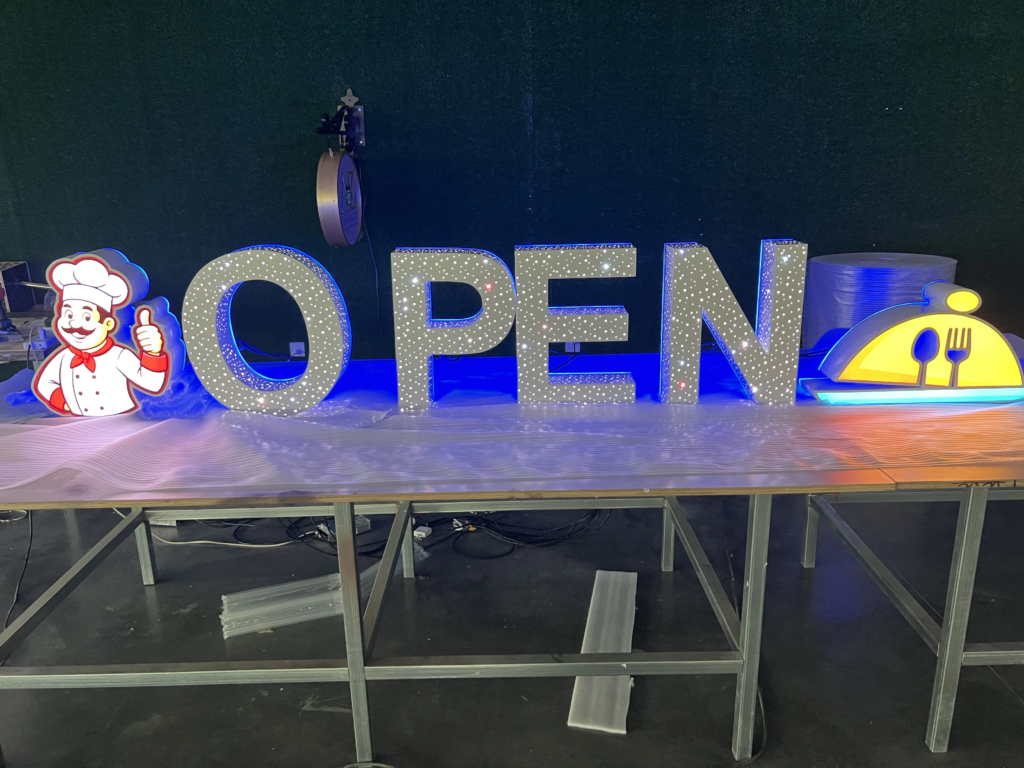 Starlight led open sign for shop outdoor