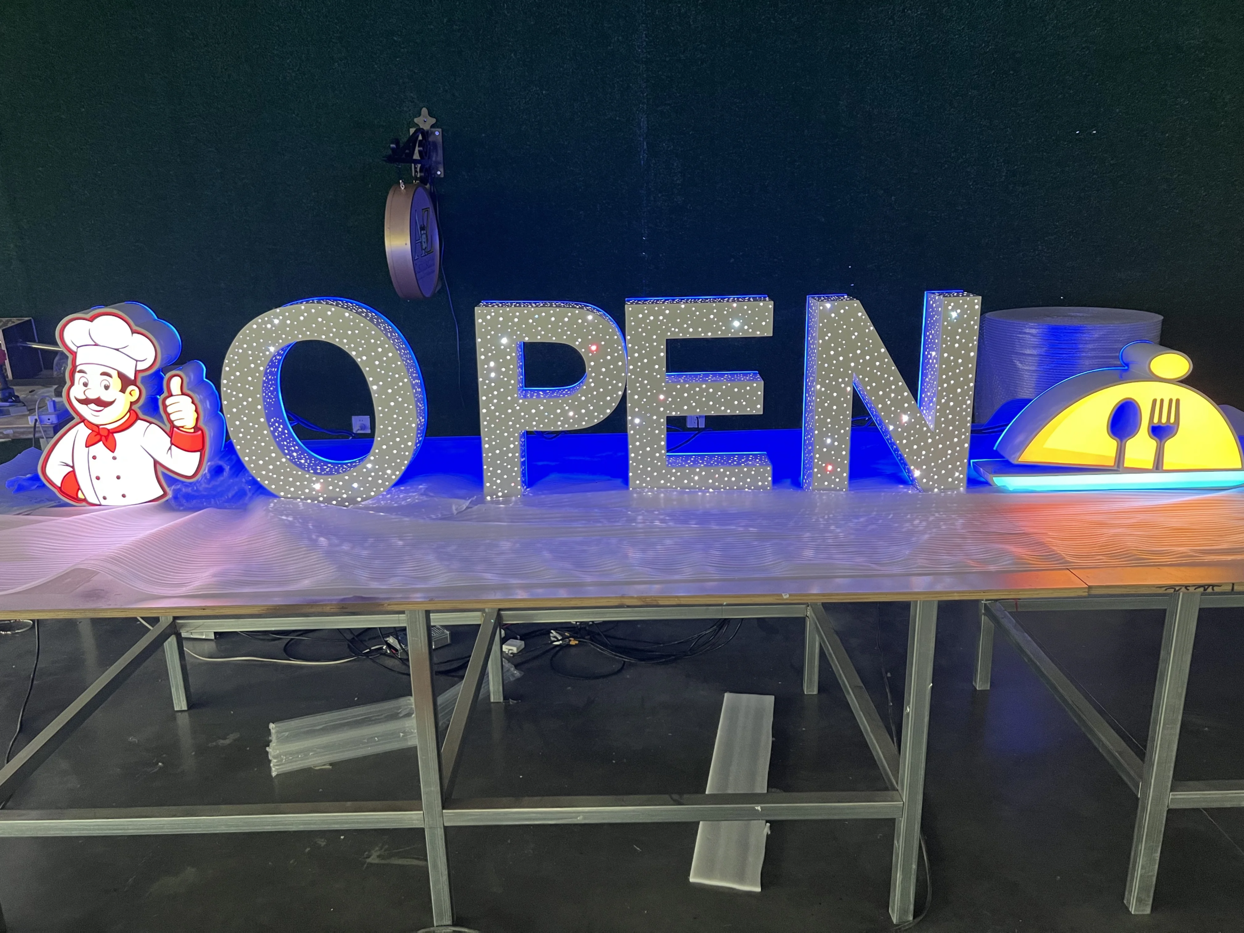 Starlight led open sign for shop outdoor