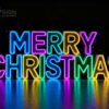 Neon light freestanding marquee signs for holiday party event