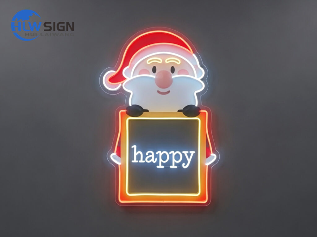 Christmas neon sign for holiday decor