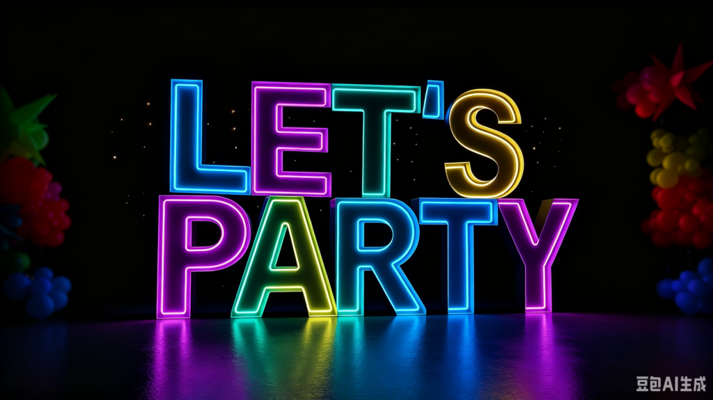 glow letters for party