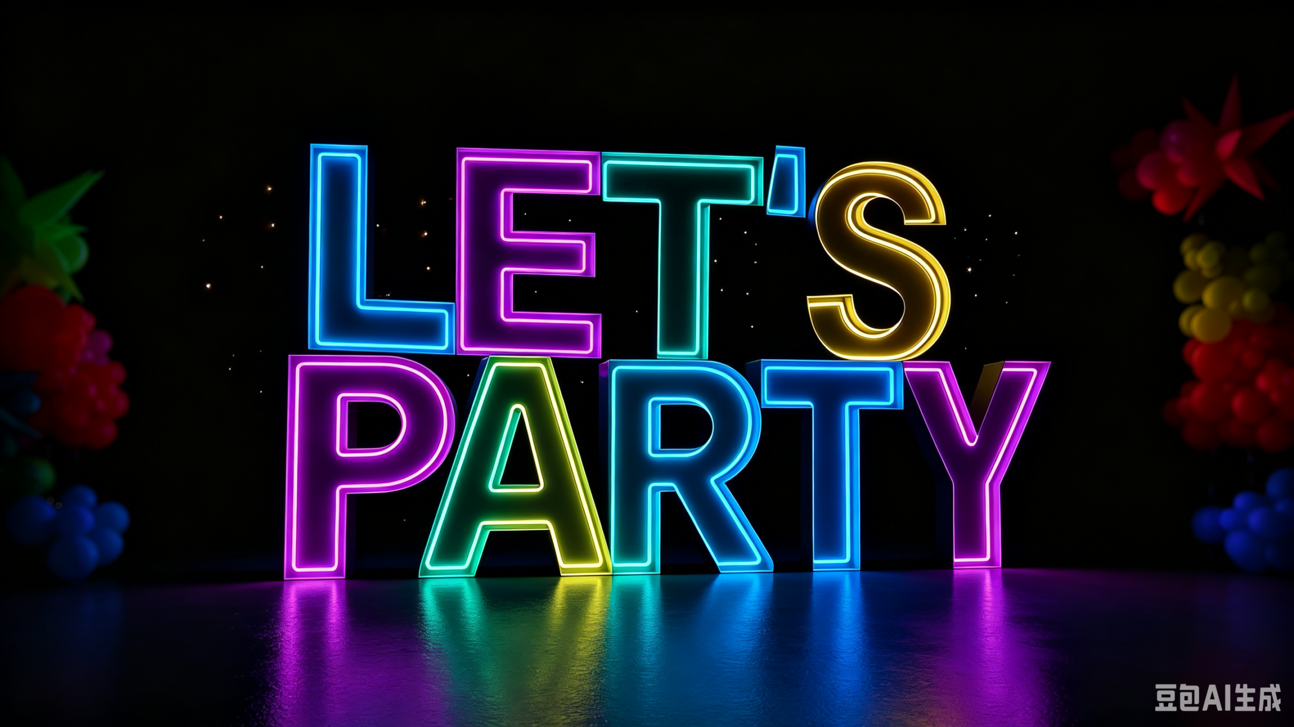 glow letters for party