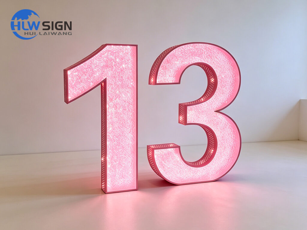 diamond logo led sign