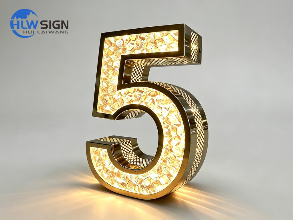 diamond logo led sign