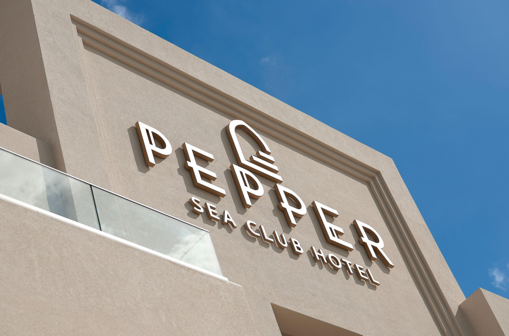 Marine grade stainless steel signage designed for beachfront buildings and coastal environments.
