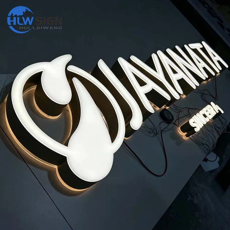 Stainless Steel Frameless Channel Letters, Front & Back Lit