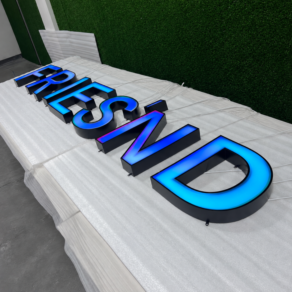 rgb dynamic effect coastal led signs programmable