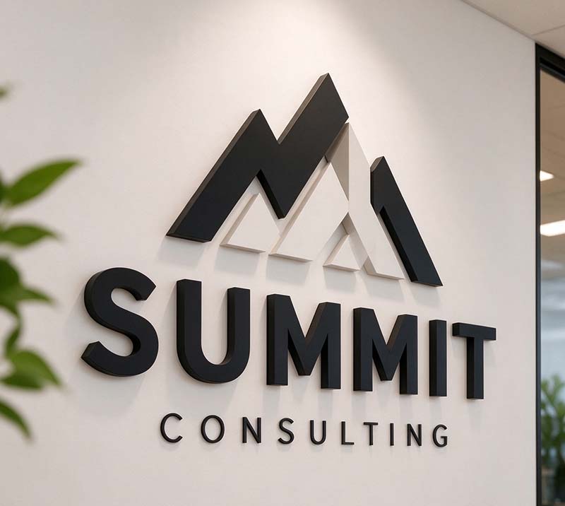 pvc sign for wall logo indoor